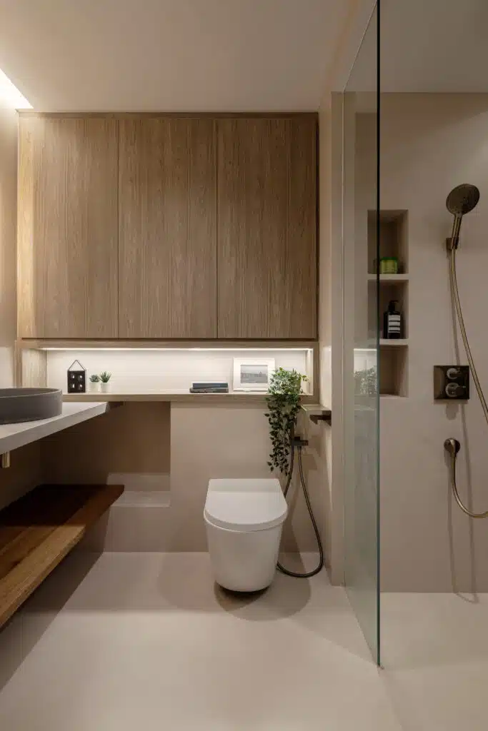 Bartley Residences master bathroom microcement design