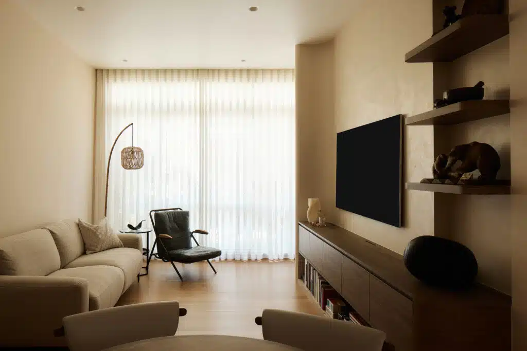 Warm modern contemporary living room